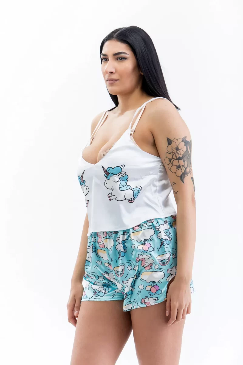 Σετ πυτζάμες - unicorn σε γαλάζιο χρώμα