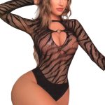 Ελαστικό Διχτυωτό Body, Κορμάκι Animal Print