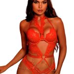 Sexy κορμάκι με αλυσίδες και διακοσμητικές καρδούλες